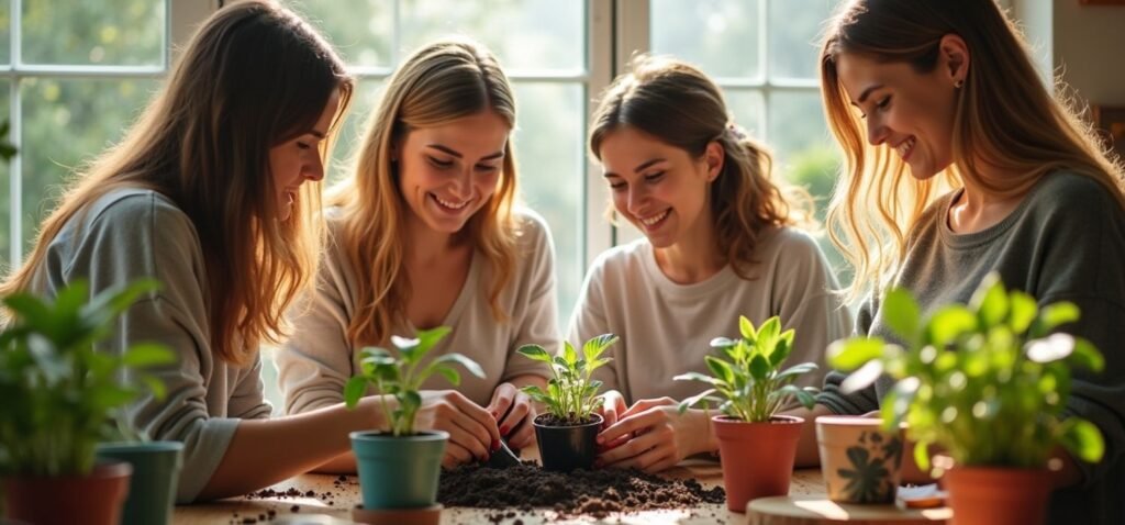 how to plant flowers indoors