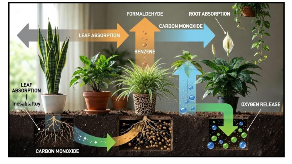 how plants remove air toxins
