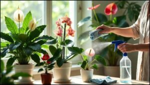 How to clean the leaves of flowering indoor plants how to clean the leaves of flowering indoor plants (3)