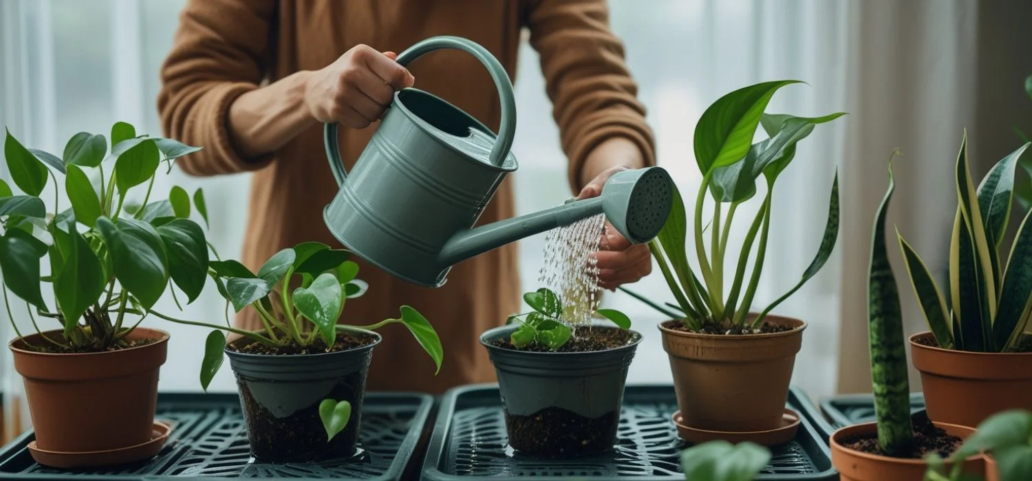 How to water low light plants without overwatering them