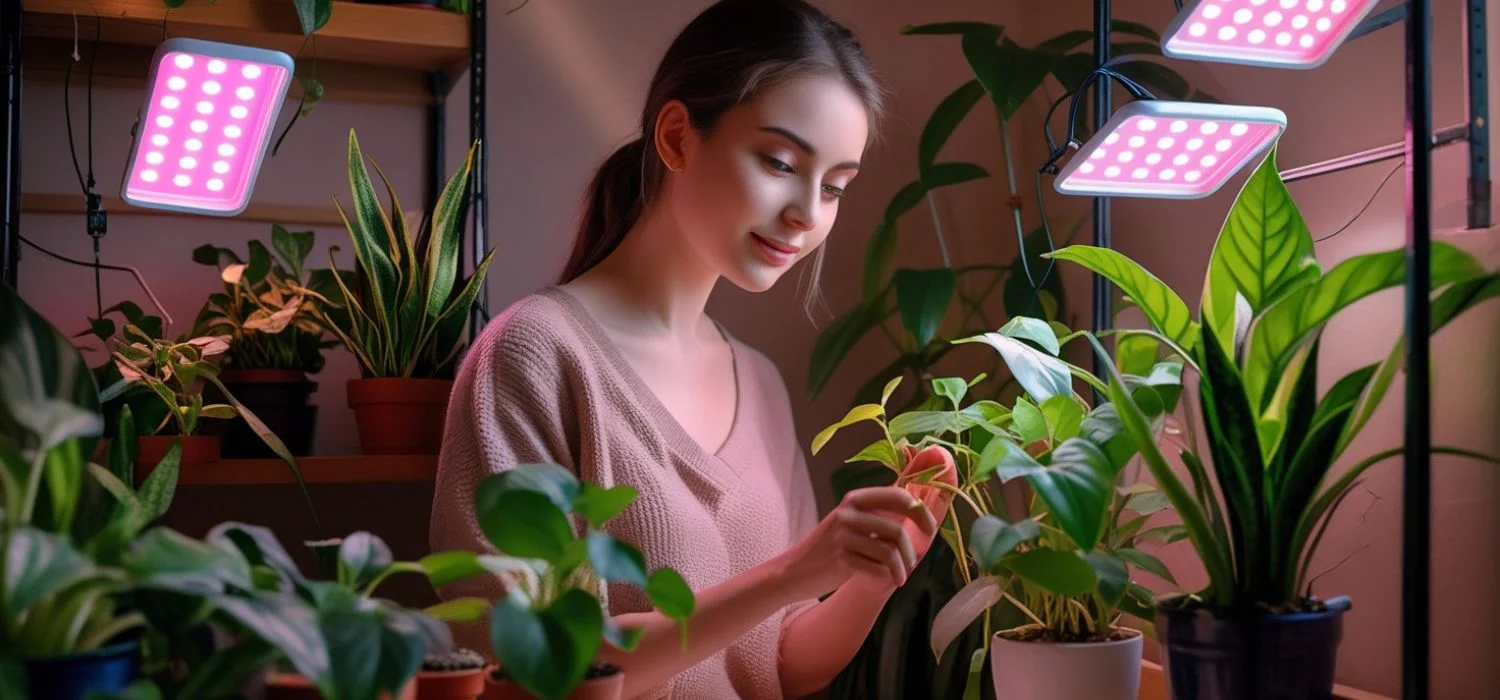How to use artificial light to supplement low-light plant needs